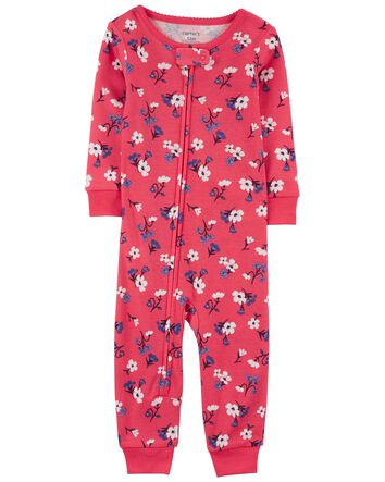 NWT Girls Carter's Footed Fleece Pajamas Size 4 Winter Pjs Hearts 2 Pair NEW